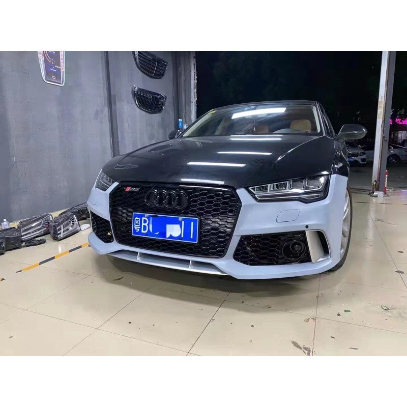 A7 16-18 RS style front bumper w/grille
