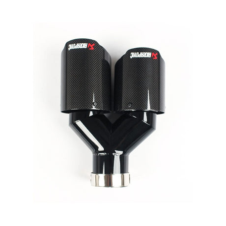 63-76mm Ak style Y carbon fiber tailpipe