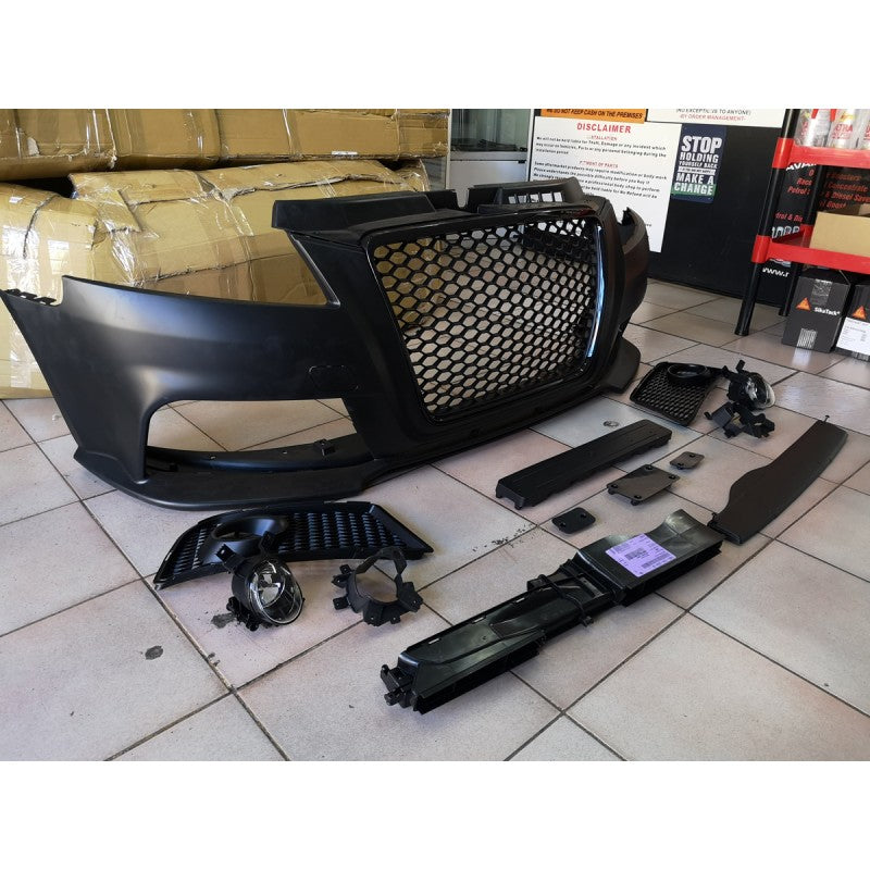 A3 8P2 09-12 RS style front bumper w/badgeless grille