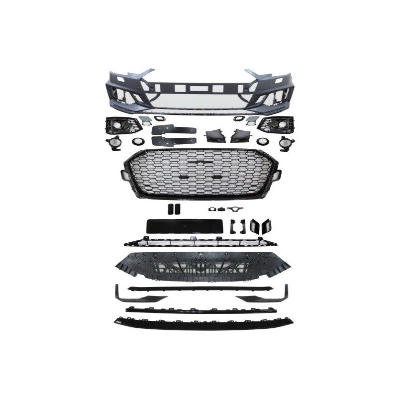 A4 B9 16-19 RS front bumper w/badgeless grille
