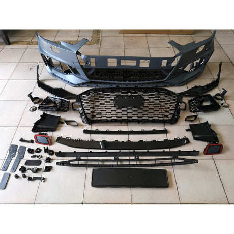 A4 B9 16-19 RS front bumper w/badgeless grille