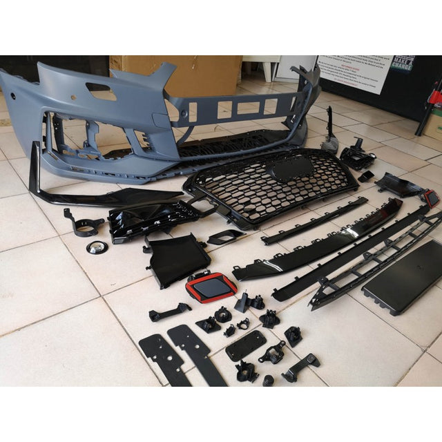 A4 B9 16-19 RS front bumper w/badgeless grille