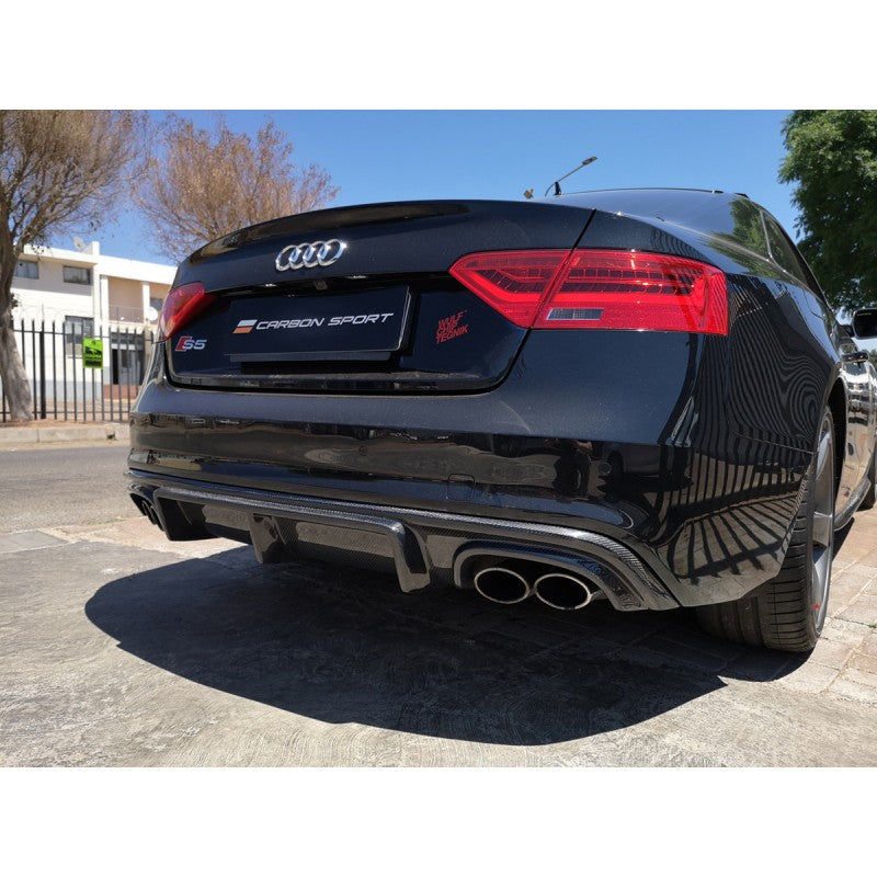 A5 B8.5 12-15 S5 S-line rear bumper diffuser