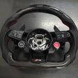 R8 TT TTS TTRS 18+ OHC LED carbon fiber steering wheel w/paddles w/buttons