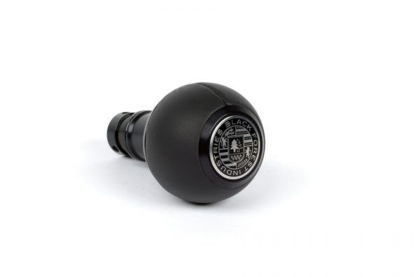 BFI GS2 DSGAuto Heavy Weight Shift Knob Smooth Black Nappa Leather Black Anodized VWAudi Fitment