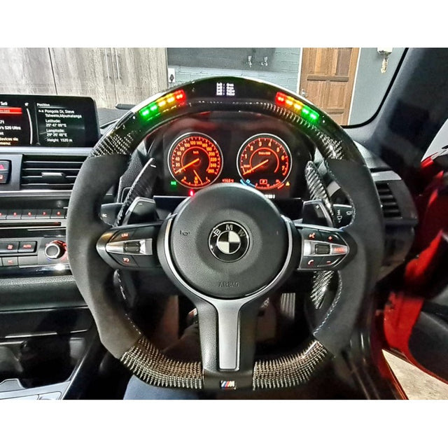 F20 F22 F30 F32 F87 F80 F82 F-Series OHC carbon fiber steering wheel w/LED display 