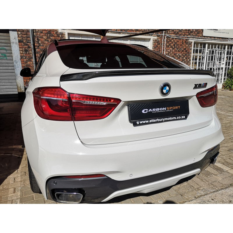 F16 X6 P style carbon fiber boot spoiler