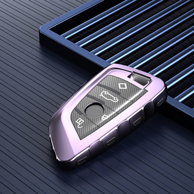 BMW TPU Carbon key cover (B) - Purple