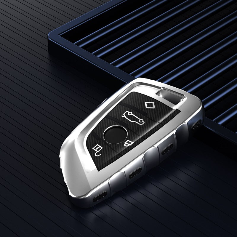 BMW TPU Carbon key cover (B) - Silver