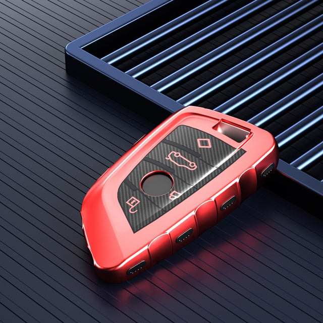 BMW TPU Carbon key cover (B) - Red