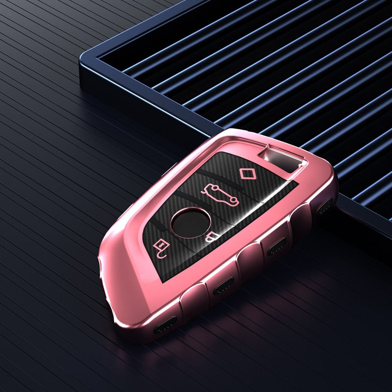 BMW TPU Carbon key cover (B) - Rose gold