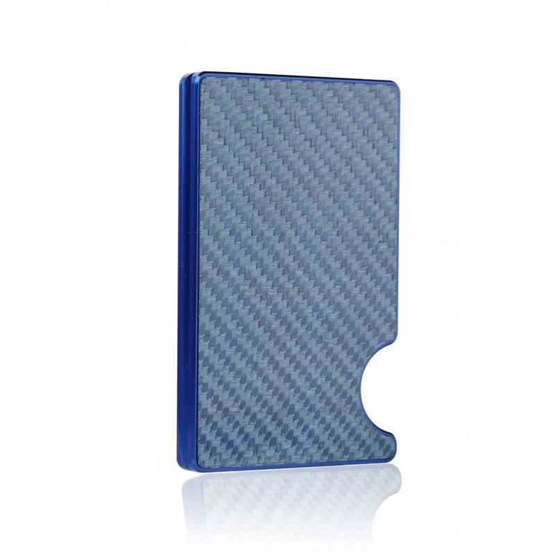 Carbon fiber card wallet (blue)