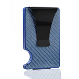 Carbon fiber card wallet (blue)