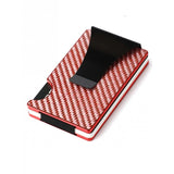 Carbon fiber card wallet (Red)