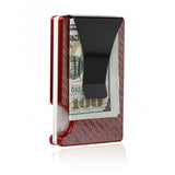 Carbon fiber card wallet (Red)