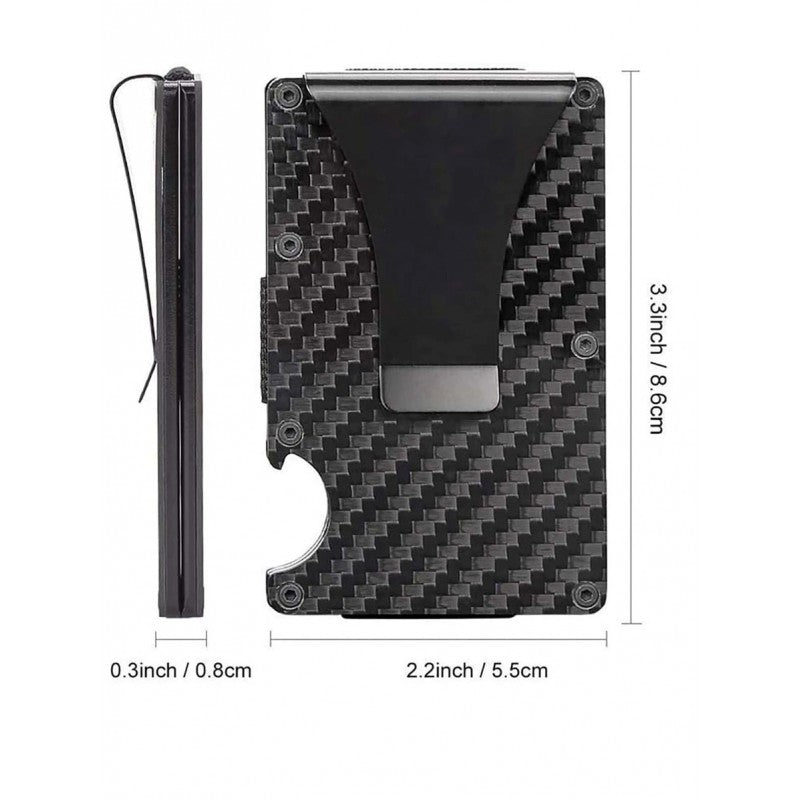 Carbon fiber card wallet (Black)