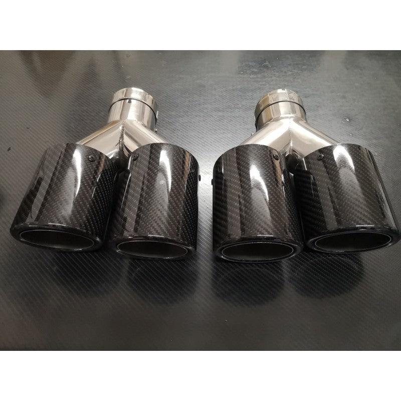 Carbon fiber quad tailpipe Y-type