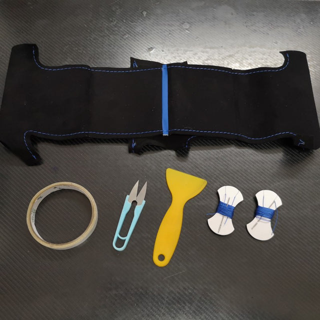 F-Series Msport steering wheel suede alcantara DIY kit (Blue)
