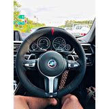 F-Series Msport steering wheel suede alcantara DIY kit (Red)