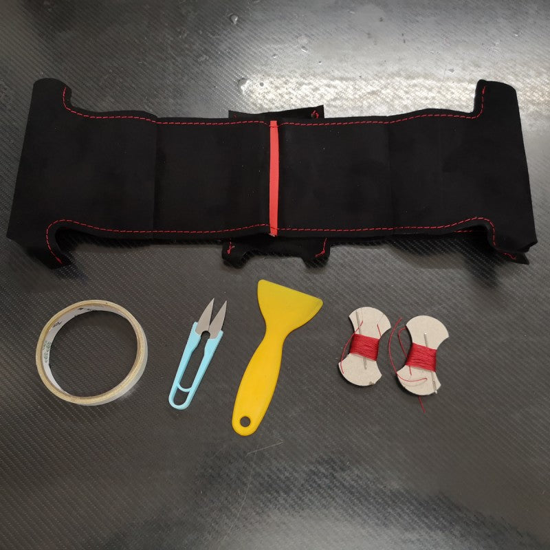 F-Series Msport steering wheel suede alcantara DIY kit (Red)