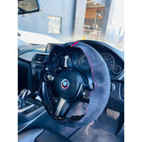 F-Series Msport steering wheel suede alcantara DIY kit (Red)