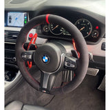F-Series Msport steering wheel suede alcantara DIY kit (Red)