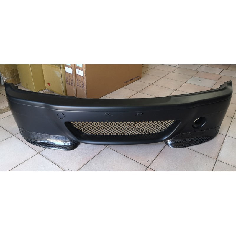 E46 M3 CSL style front bumper w/carbon splitters