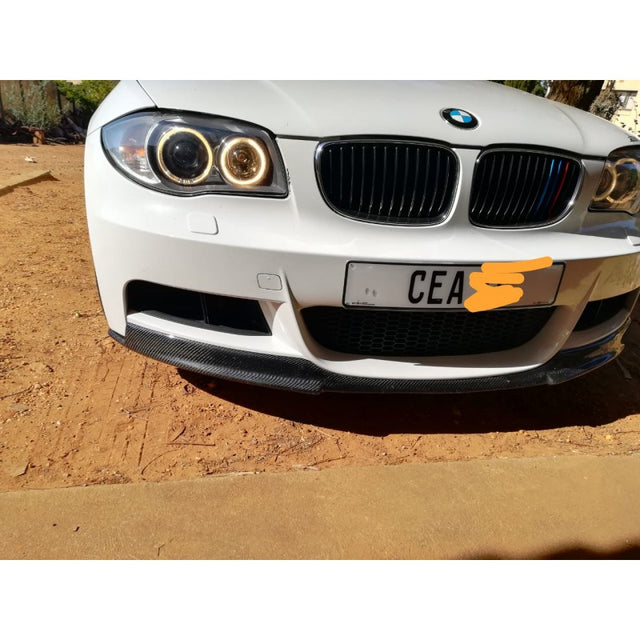 E82 Mtech V1-style carbon fiber front lip