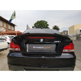 E82 V style carbon fiber boot spoiler