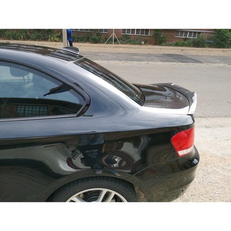 E82 V style carbon fiber boot spoiler