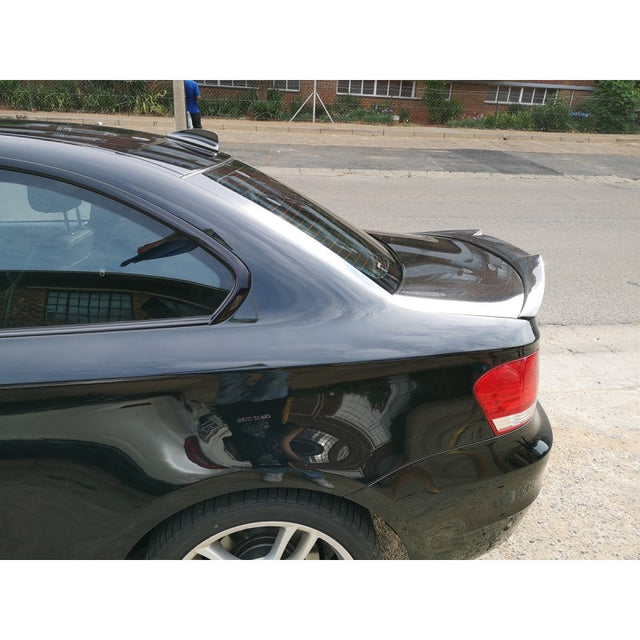 E82 V style carbon fiber boot spoiler