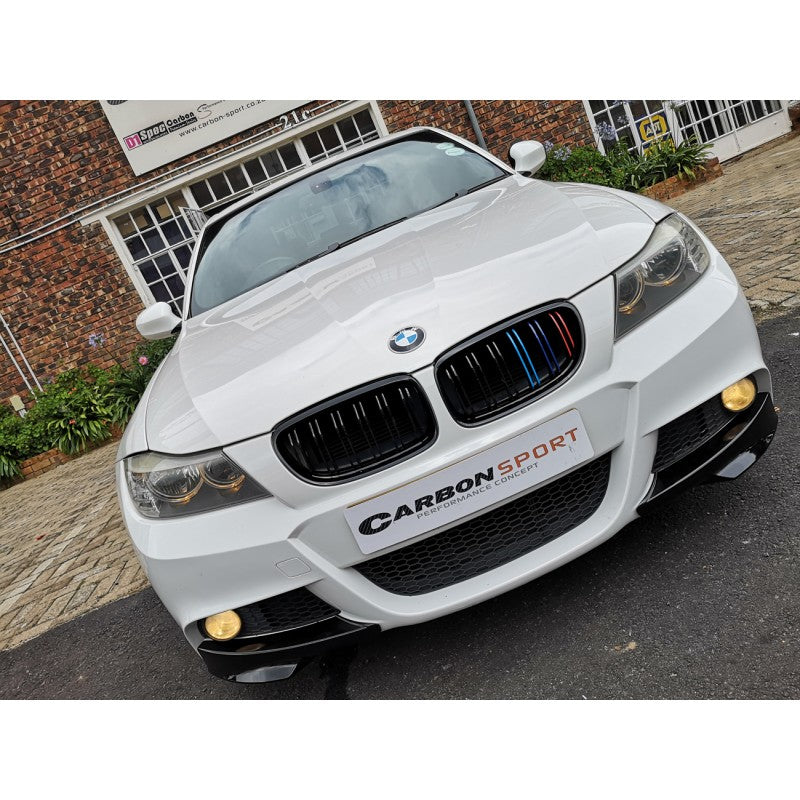 E90 09-11 LCI Mtech Gloss black front splitter (goodgo)