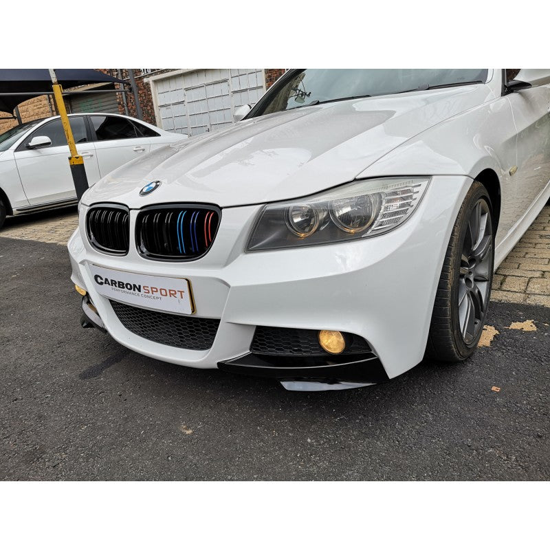E90 09-11 LCI Mtech Gloss black front splitter (goodgo)