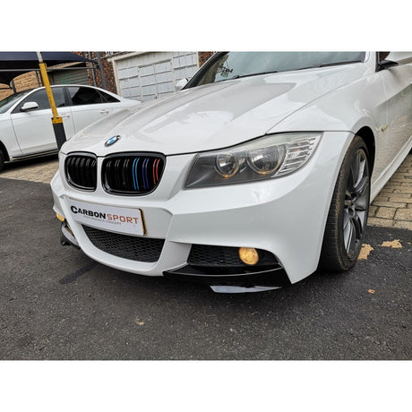 E90 09-11 LCI Mtech Gloss black front splitter (goodgo)