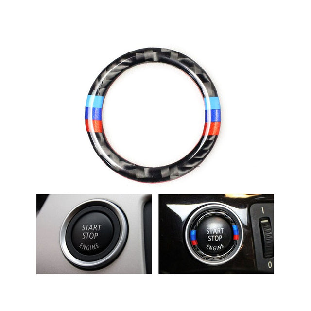E90 E92 E60 carbon fiber push start button ring