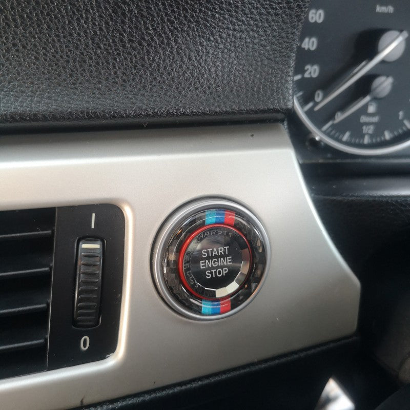 E90 E92 E60 carbon fiber push start button ring