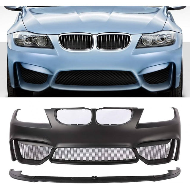E90 LCI 09-11 M4 style front bumper w/front lip
