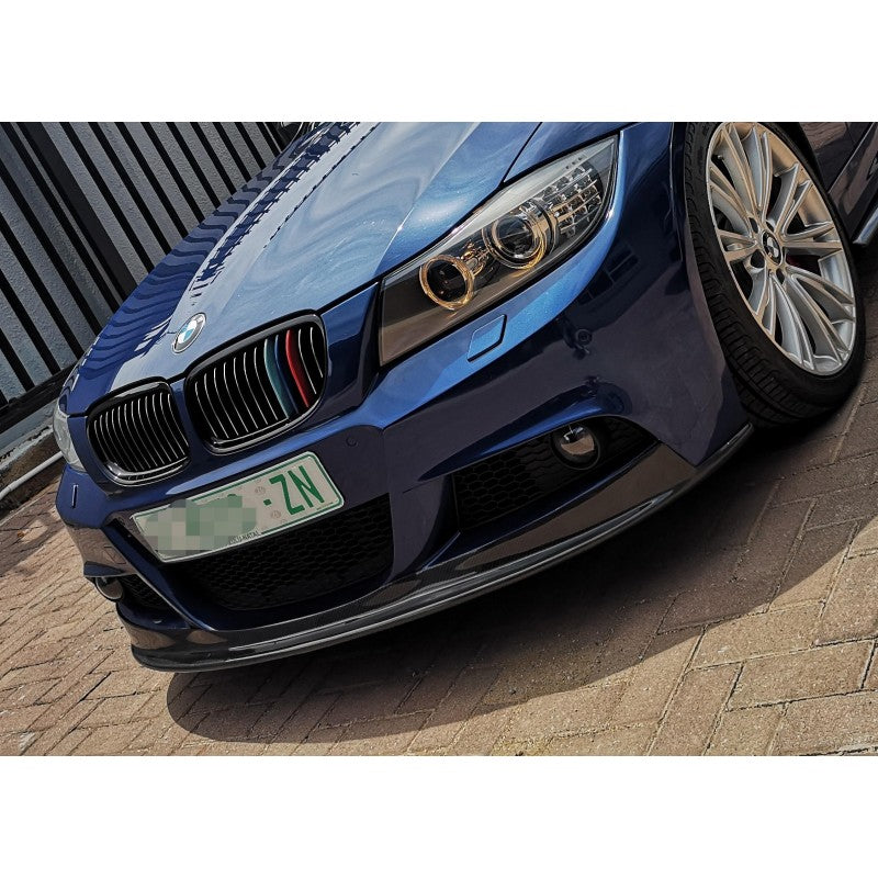 E90 LCI Mtech AK-style carbon fiber front lip