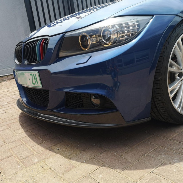 E90 LCI Mtech AK-style carbon fiber front lip