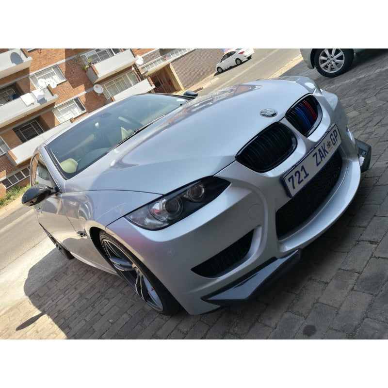 E92 E-style front bumper w/carbon splitters