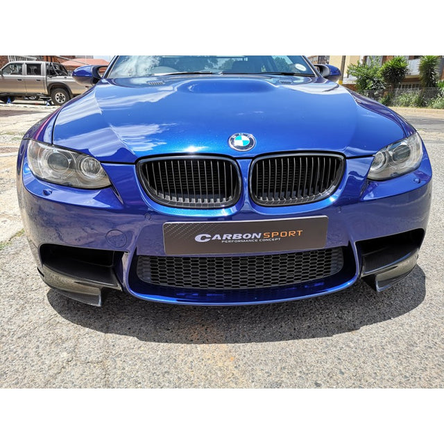 E92 M3 MP style prepreg carbon fiber front splitters
