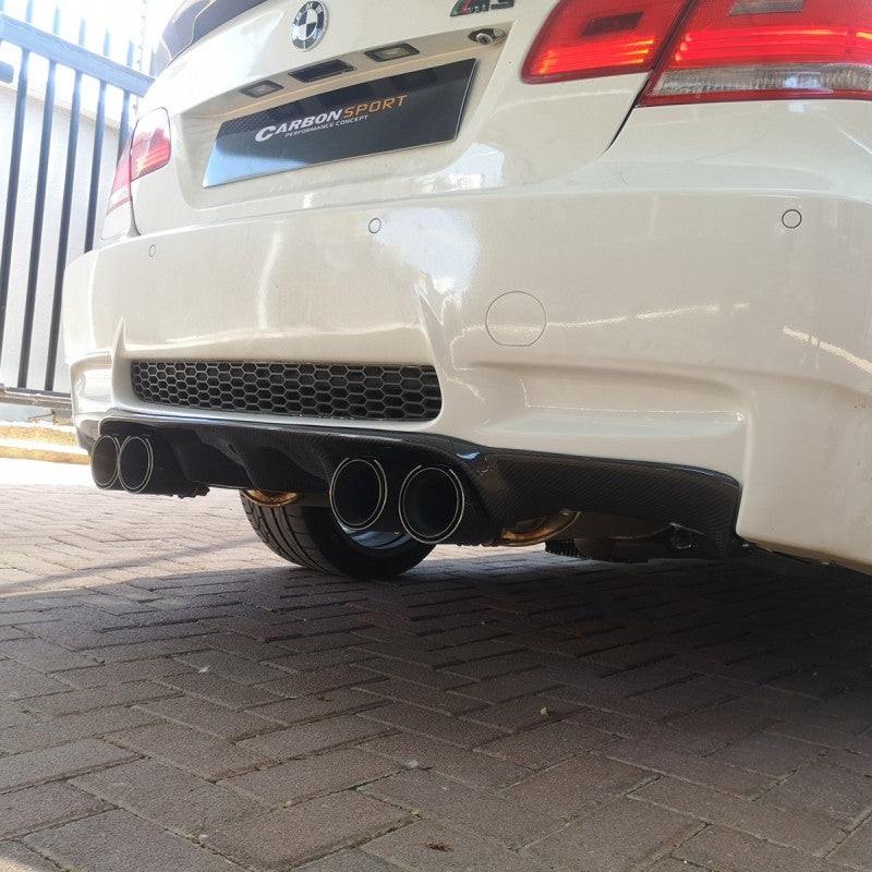 E92 M3 V2-Style carbon fiber rear diffuser