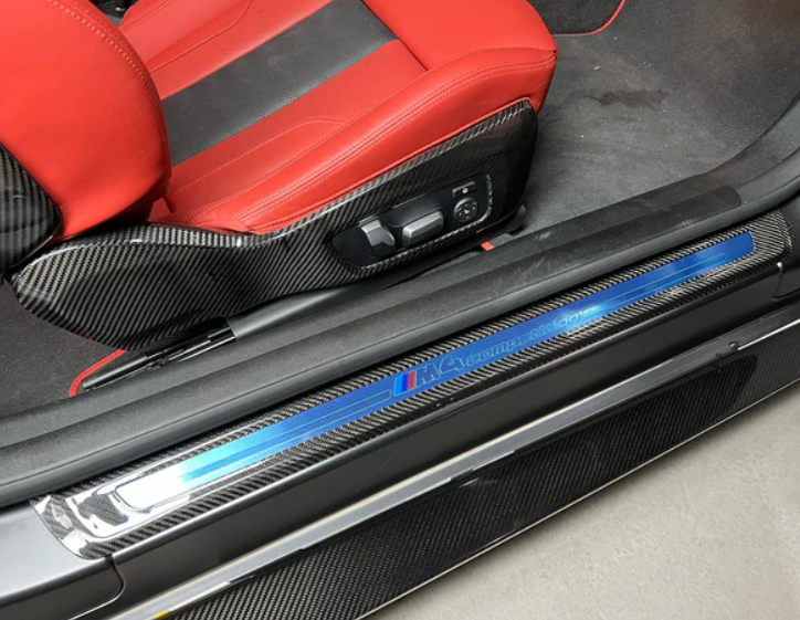 BMW G22/G82/G83/G87 Carbon Fiber Door Sill 2pcs