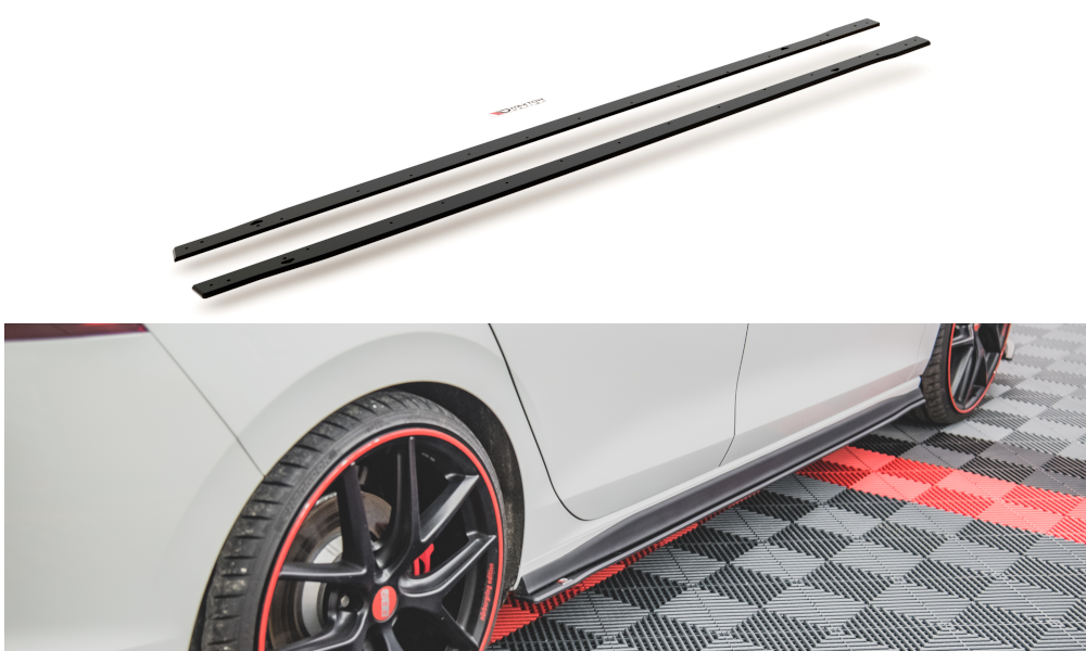 MAXTON DESIGN RACING DURABILITY SIDE SKIRTS DIFFUSERS VOLKSWAGEN GOLF 8 GTI / GTI CLUBSPORT / R-LINE