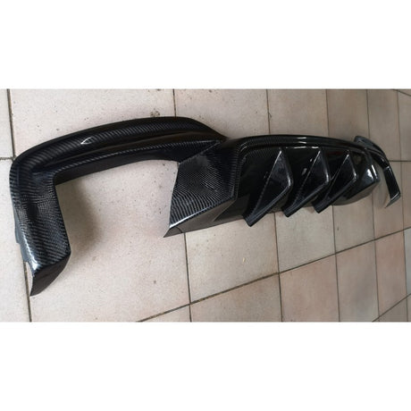 F12 Mtech P style carbon fiber rear diffuser
