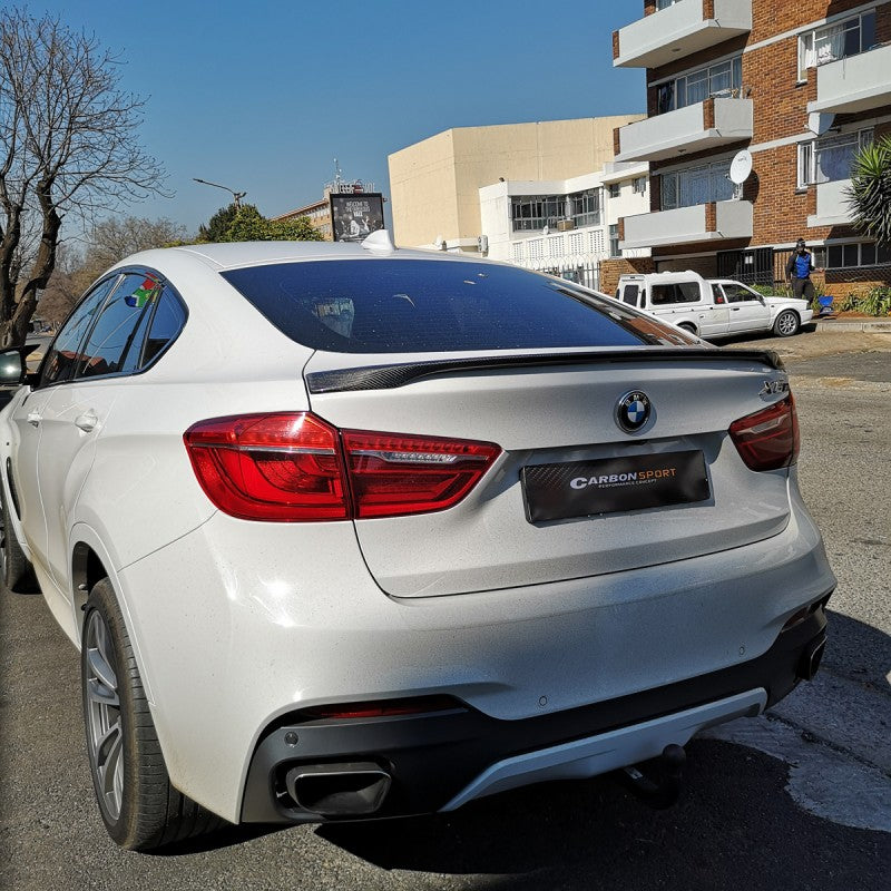 F16 X6 P style (OE) carbon fiber boot spoiler