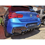 F20 LCI Mtech 16-18 MX style rear bumper splitters