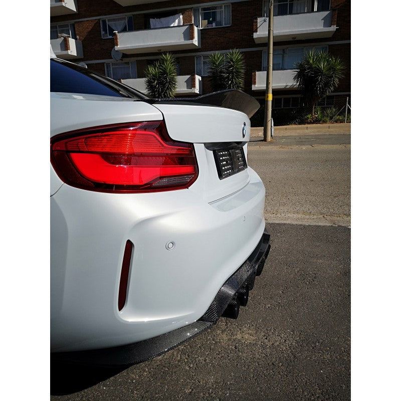 F22 F87 Exotic V2-style carbon fiber boot spoiler