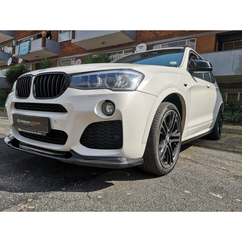 F25 X3 F26 X4 3D style carbon fiber front lip