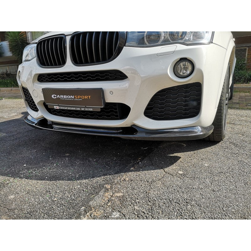 F25 X3 F26 X4 3D style carbon fiber front lip